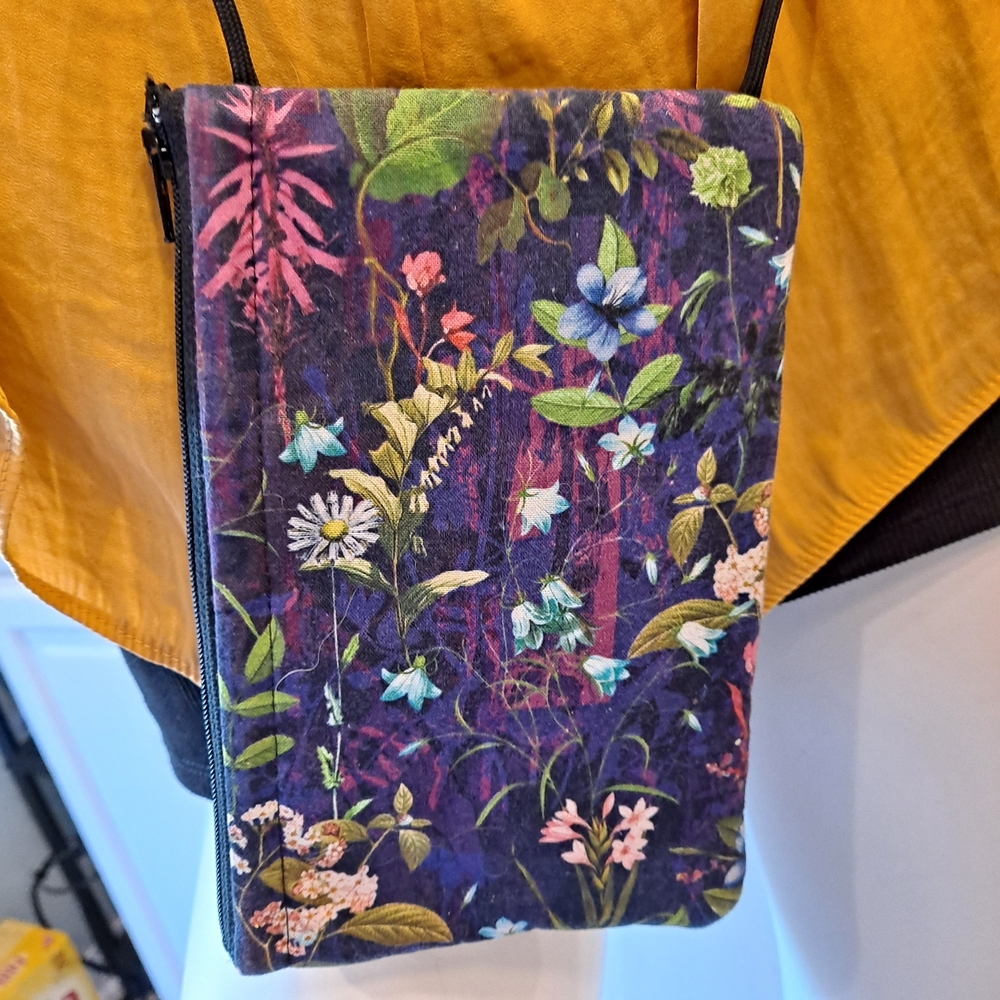 Handcrafted Floral Crossbody Bag in Purple by Strawberry Forest